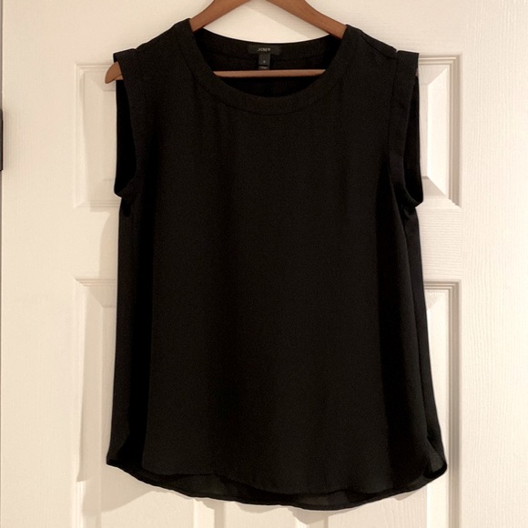 J. Crew Sleeveless Black Tank, Size 2